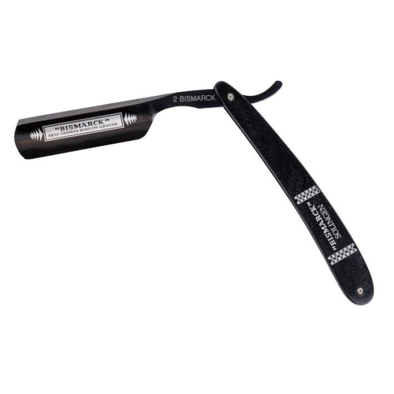 2.6830-Dovo folding razor 6/8 blade width 20mm "Bismarck" all black