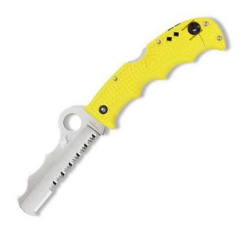 Spyderco Assist Salt Yellow rescue pocket knife