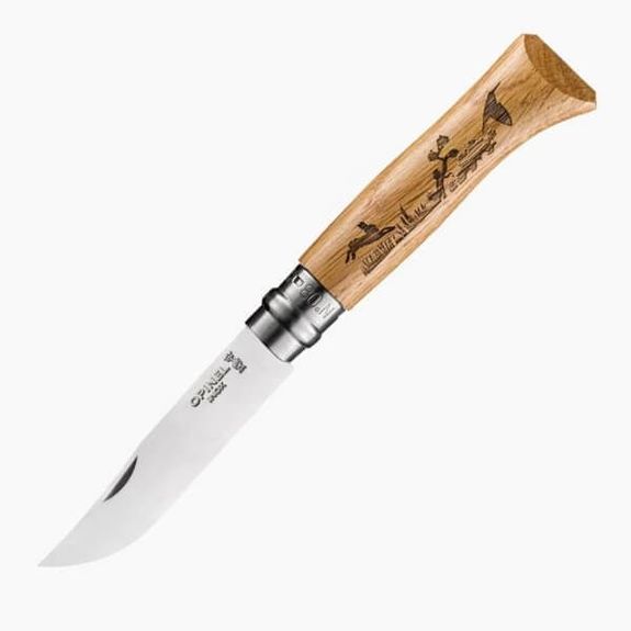 Opinel-Messer Nr. 8VRI Serie animalia 3 Dekor Springender Hase