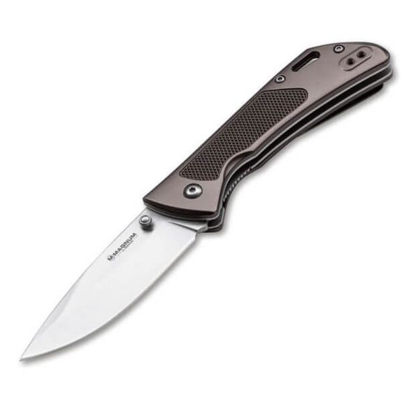 Boker Magnum Advance Checkering Dark Bronze Folding Knife