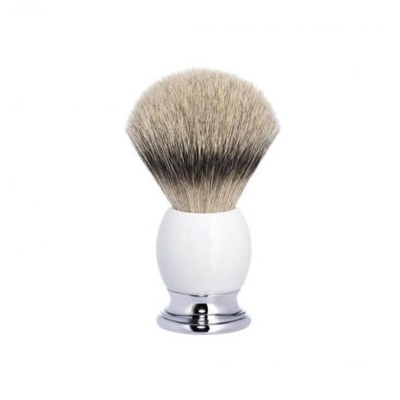 Rasierpinsel Muhle Serie Sophist Pur versilbert Porzellan