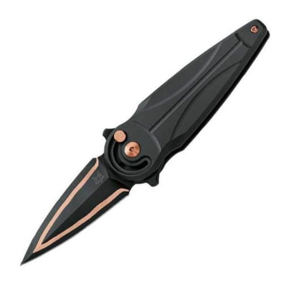 Fox Saturn Copper Titanium Folding Knife Black