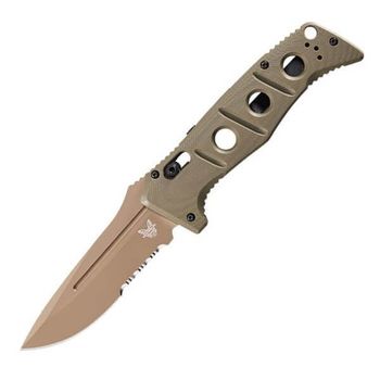 Benchmade Auto Adamas Folding Knife - Sibert brown