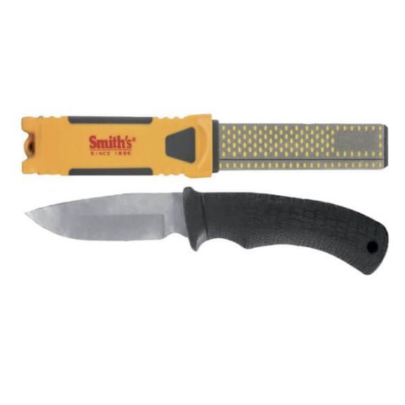 Smith's Diamond fixed knife and hand sharpener pack