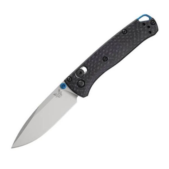 Benchmade Mini Bugout Carbon Folding Knife grey/blue