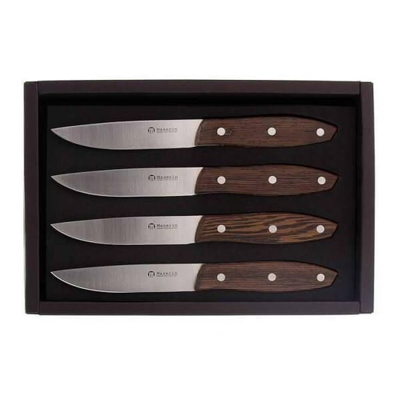 Coffret 4 couteaux à steak Maserin Wengé