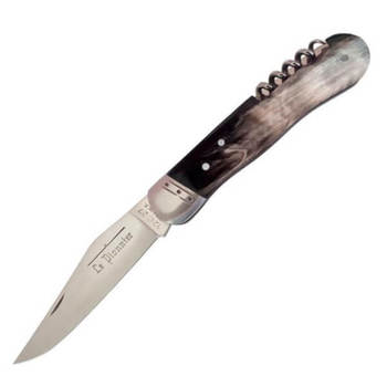 Douris Chastel pocket knife "Le pionnier" black horn 2 pieces