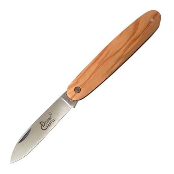 Douris Chastel pocket knife "Navette" olive wood 1 piece