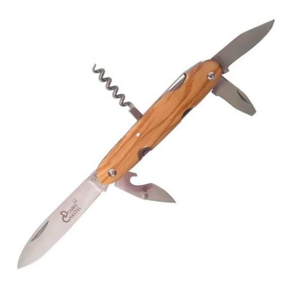 Douris Chastel "Navette" olive wood pocket knife 6 pieces
