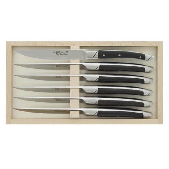 Coffret 6 couteaux de table Le Thiers Goyon-Chazeau "Avantage" ébène
