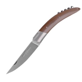Goyon-Chazeau "Stylver" folding knife in horn and corkscrew
