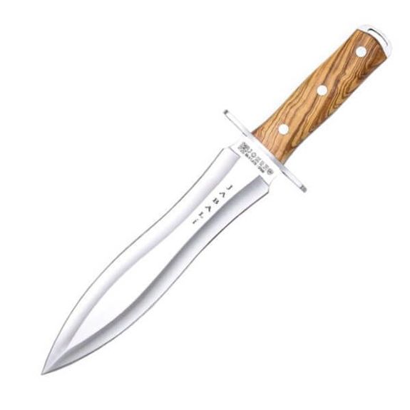 Joker Jabali double-edged hunting knife with olive wood handle