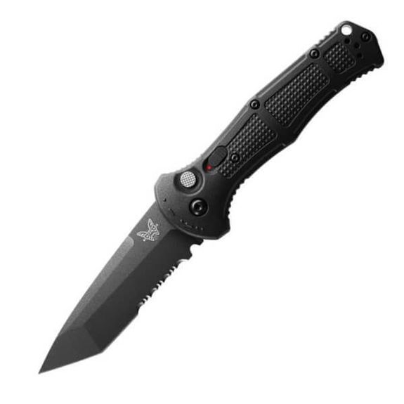 Benchmade Claymore Automatic Mixed Knife Black Tanto