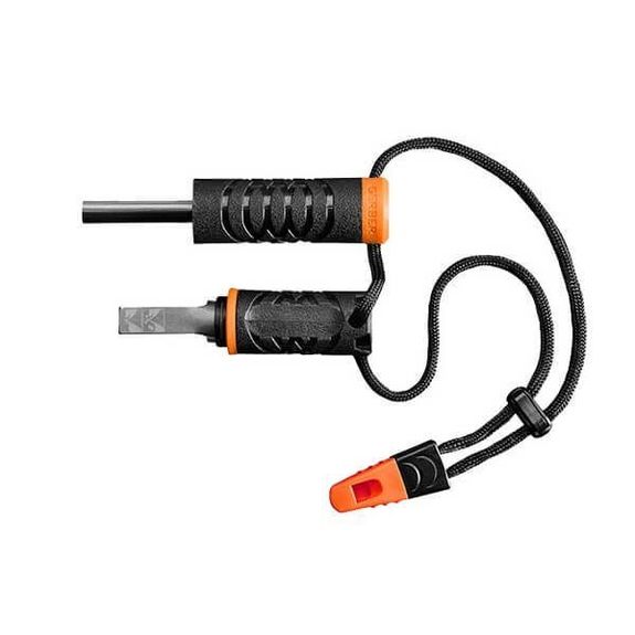 Gerber fire starter and emergency whistle