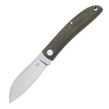 Fox Livri Micarta folding knife green/brown