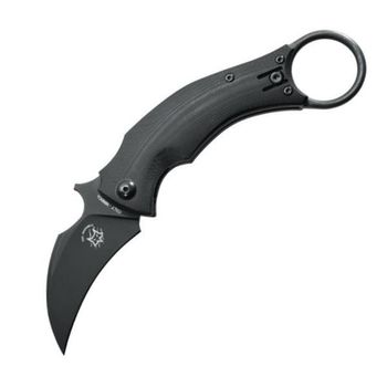 Klappmesser Fox Karambit Blackbird ganz schwarz