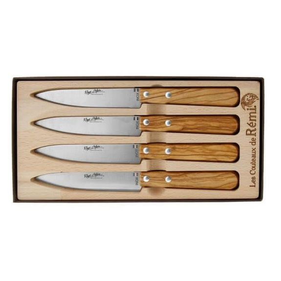 coffret 4 couteaux de table Roger Orfèvre inox Olivier