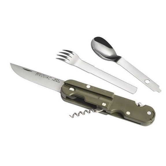 Couteau pliant TB Outdoor Bivouac - Décapsuleur-ouvre-boîte-tire bouchon