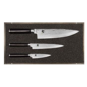 Coffret 3 couteaux Kai Shun Damas Inox