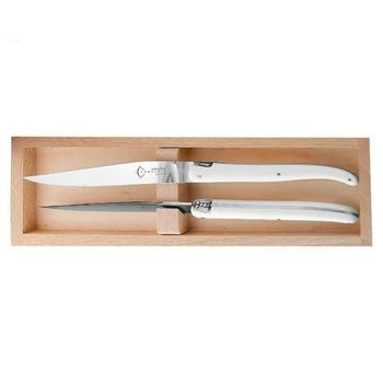 Boxed set 2 Laguiole Table G. David POM white