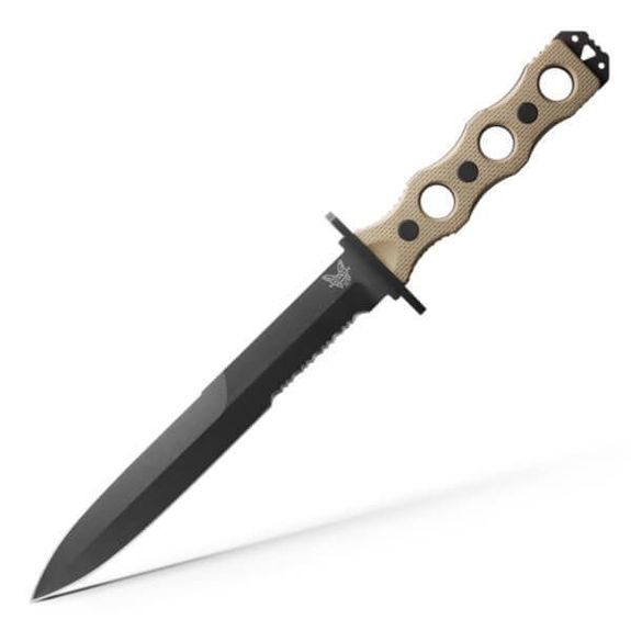 Couteau fixe tactique Benchmade SCOP désert mixte