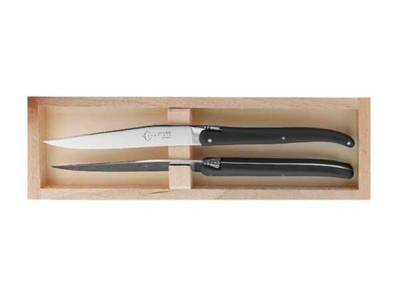 Boxed set 2 Laguiole Table G. David POM black