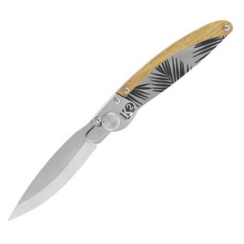 Couteau pliant K2® de Roger Orfèvre décor feuille