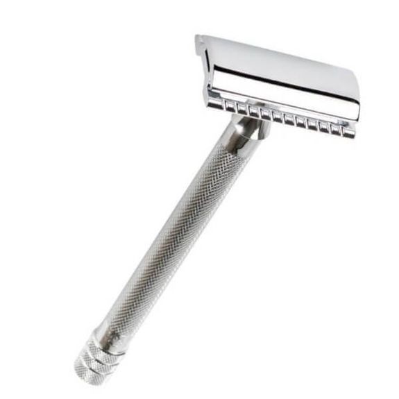 Sicherheitsrasierer Merkur extra lang verchromt geschlossener Kamm
