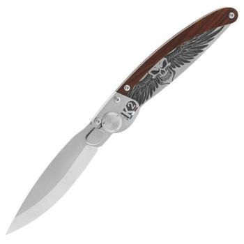 K2® folding knife by Roger Orfèvre Death wings design