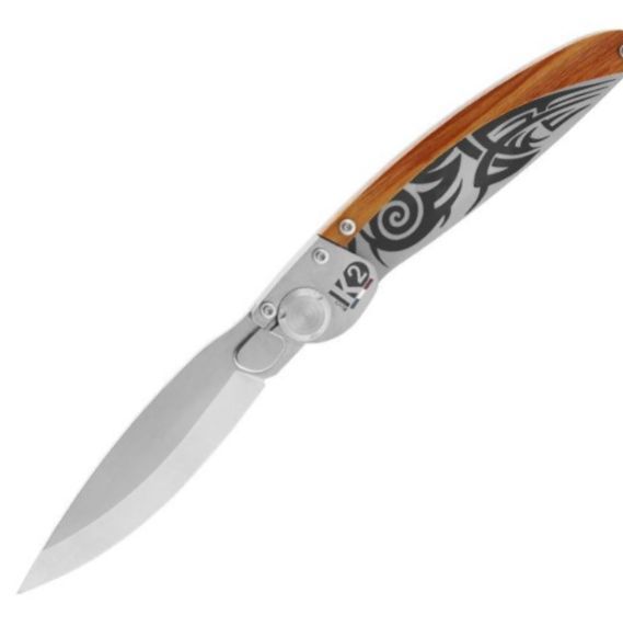 Couteau pliant K2® de Roger Orfèvre décor tribal