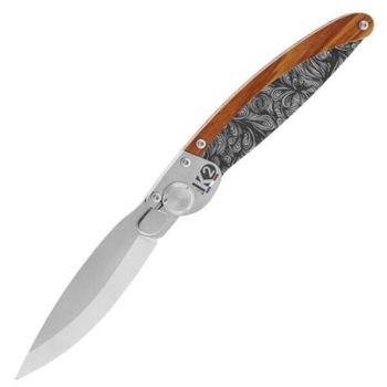 K2® folding knife by Roger Orfèvre Floral design