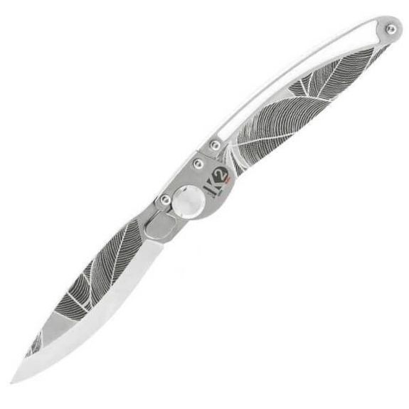 K2® folding knife by Roger Orfèvre elegant tropical design