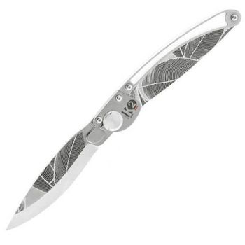 K2® folding knife by Roger Orfèvre elegant tropical design