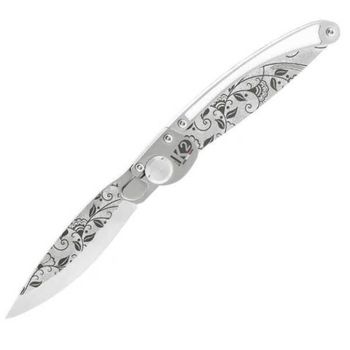 K2® folding knife by Roger Orfèvre elegant arabesque design