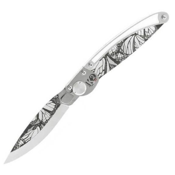 K2® folding knife by Roger Orfèvre elegant butterfly design