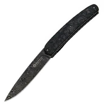 Maserin Gourmet black carbon Damascus folding knife