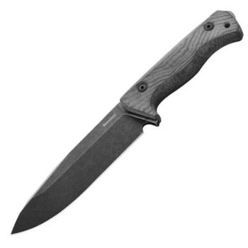 Lionsteel "T6" black micarta fixed knife T6B.3V.CVB