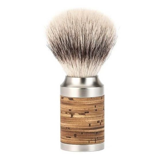 31M95 Blaireau Muhle Rocca synthétique argenté et bouleau