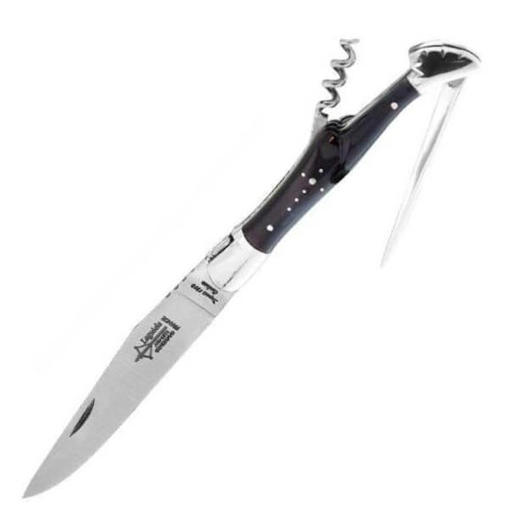 6792.I Laguiole folding knife G. David 3 pieces horn stainless steel bolster