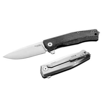 MT01.CVB Lionsteel Klappmesser "Myto" Titanium grau/micarta schwarz