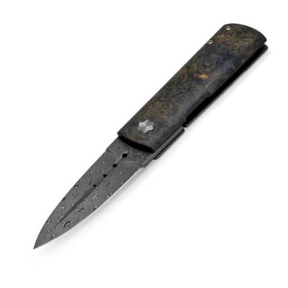 MAS372.DG Couteau pliant Maserin DAGA  manche carbone doré/titanium