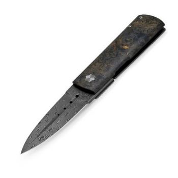 MAS372.DG Klappmesser Maserin DAGA Griff aus goldfarbenem/titaniumfarbenem Karbon