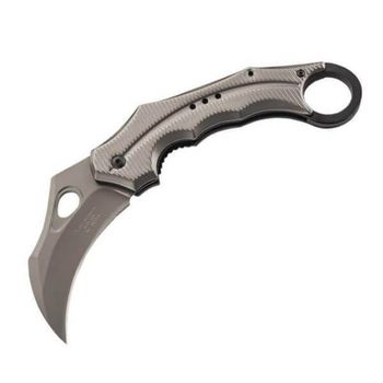 201314 Herbertz Karambit folding knife aluminium grey