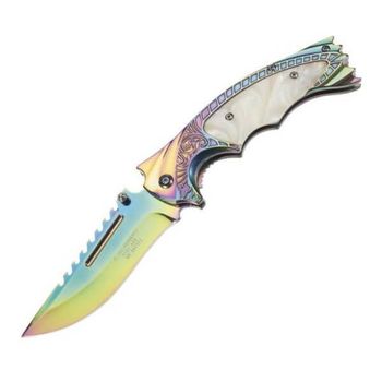 567312 Herbertz rainbow stainless steel/acrylic pocket knife