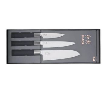 67S.310-Set 3 Messer Kai Wasabi black Edelstahl