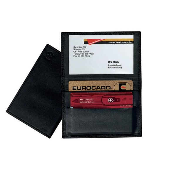 4.0873.L Etui cuir noir Victorinox pour Swisscard