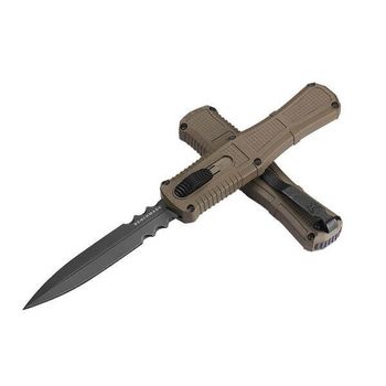 BEN3370SGY-1 Automatic Mixed Benchmade Claymore Knife Brown opening OTF
