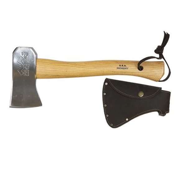 PR305105CHXA Axt Prandi Camping polierter Kopf und Lederetui