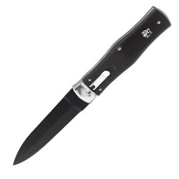 241NHBK Mikov Predator all-black automatic knife ABS handle