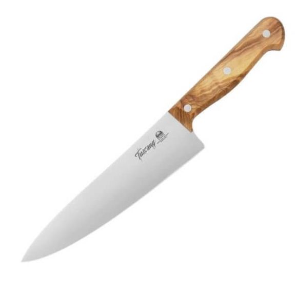 2C.750.20OL Due Cigni Chef's knife, 20 cm blade, ‘Tuscany’, olive wood
